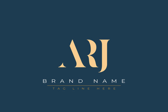ARJ abstract letter logo design. This logo is designed by three abstract letters.