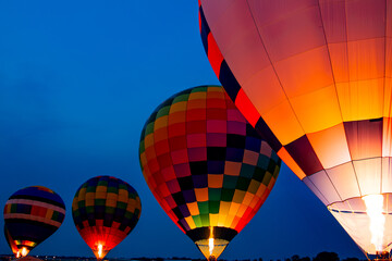 hot air balloon in sunset