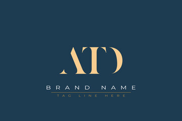 Obraz premium ATD abstract letter logo design. This logo is designed by three abstract letters.