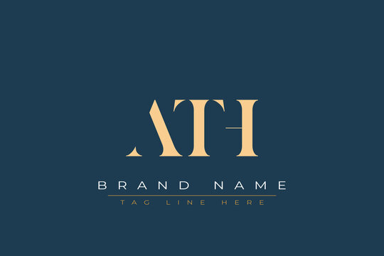 ATH abstract letter logo design. This logo is designed by three abstract letters.