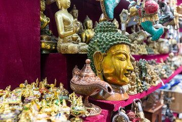 Fototapeta premium Indian Souvenirs At The Market In India