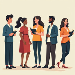 Obraz premium Representing the diversity of the teaching profession. vector illustration
