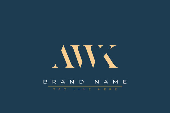 AWK abstract letter logo design. This logo is designed by three abstract letters.