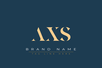 AXS abstract letter logo design. This logo is designed by three abstract letters.