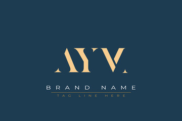 AYM abstract letter logo design. This logo is designed by three abstract letters.