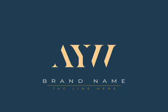 AYW abstract letter logo design. This logo is designed by three abstract letters.