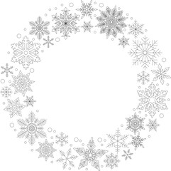 Merry Christmas and Happy New Year. vector graphics, background for decoration of highlights and snowflakes. winter holidays. a nice design of linear drawings.