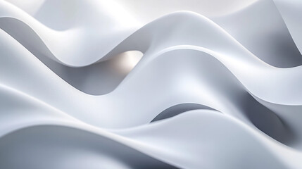 Obraz premium Abstract White Waves Flowing 3D Texture Background