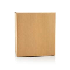 Cardboard box, white background. Cardboard background, natural background. Empty space can add text, close up of a cardboard box on white background