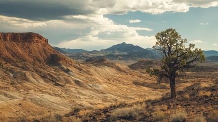 Naklejka premium rugged landscape, untamed terrain, natural beauty