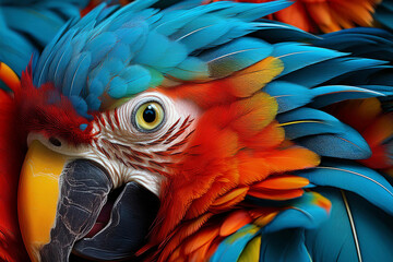 Fototapeta premium blue and yellow macaw