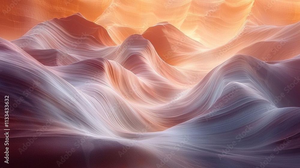 Aufkleber experience the enchanting textures and colors of a canyon landscape, where undulating formations cre