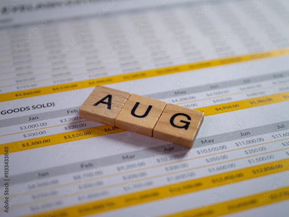 Aufkleber monthly sales data analysis august financial overview and business environment insights