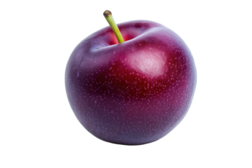 Sweet and Ripe Plum with isolated on transparent background