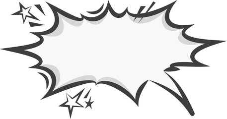 Manga speech bubble. Comic text frame with pop art halftone dotted effect. Balloon chat shape for dialog. Cloud for shock shout and scream action messages. Irregular cartoon decoration