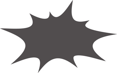 Obraz premium Comic speech bubble. Cartoon manga frame with bomb explosion effect. Boom clouds silhouette for text. Surprise box for sale banner