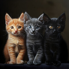 Adorable Trio of Kittens