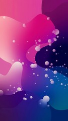 Fototapeta premium Abstract background with a pink, purple, and blue gradient, small white circular shapes