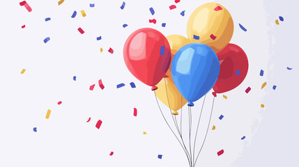 Celebratory balloons icon for festive occasions in isolated design