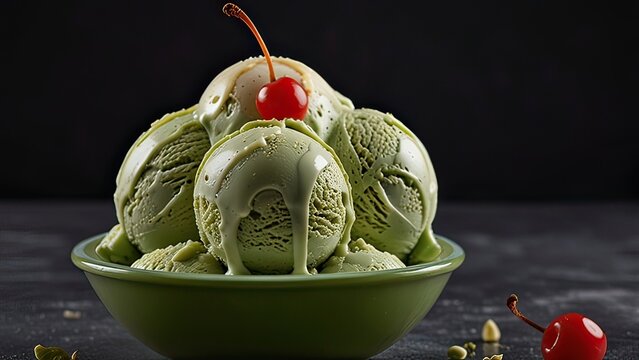 Ice Creame in the Boal and Plates