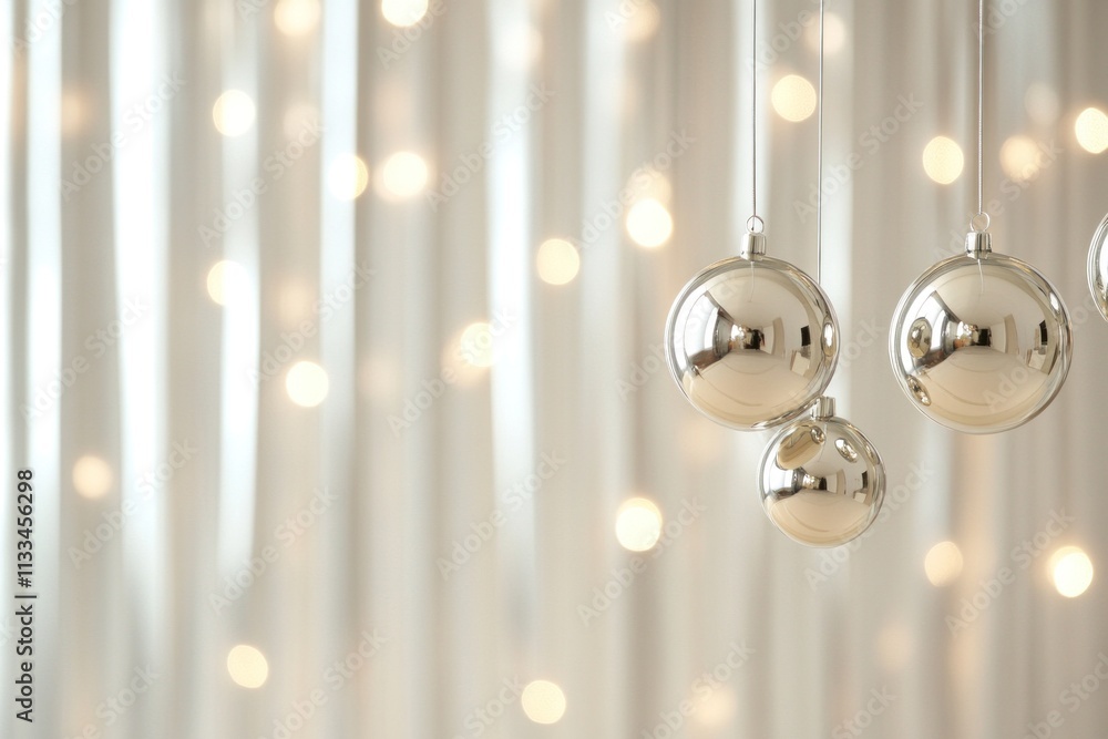 Aufkleber a series of little mirrored spheres dangle gracefully from above, creating a striking visual against