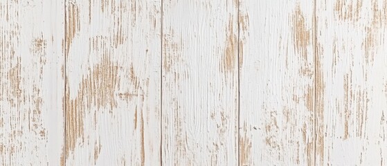 Fototapeta premium Whitewashed Rustic Wood Texture Background, Weathered Wooden Plank Surface