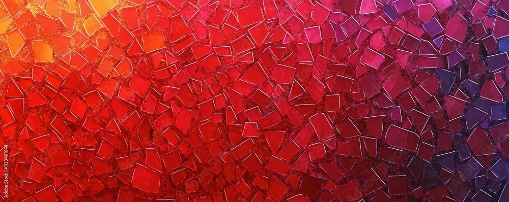 Poster abstract geometric texture - low poly background - polygonal mosaic - red gradient