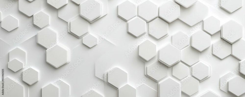 Poster abstract technical 3d hexagonal background pattern