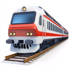 train icon 3d icon and illustration isolated white background