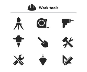 Fototapeta premium Construction Vector Icon Set stock illustration