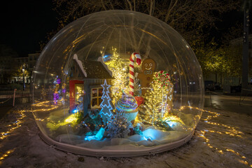 Marché de Noël et illuminations à Beziers dans le département de l'Herault en région Occitanie...