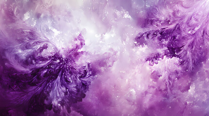 Fototapeta premium Vibrant cosmic wisps in ethereal purple hues. Ether. Illustration