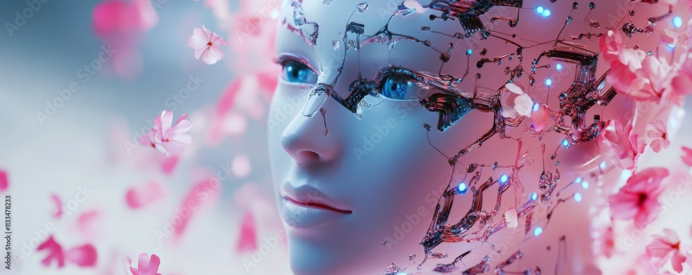 Aufkleber artificial intelligence digital concept illustrate of modern internet technology and innovative proc