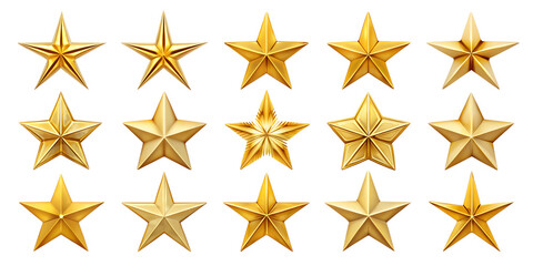 Obraz premium golden stars isolated on white