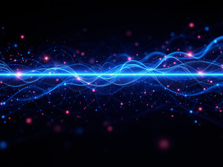 Obraz premium Network, Connectivity, Digital, Technology, Nodes, Lines, Dots, Blue, Glowing, Web, Internet, Data, Information, Communication, Links, Grid, Matrix, Cyberspace, Virtual, Online, Interconnected, Wires,