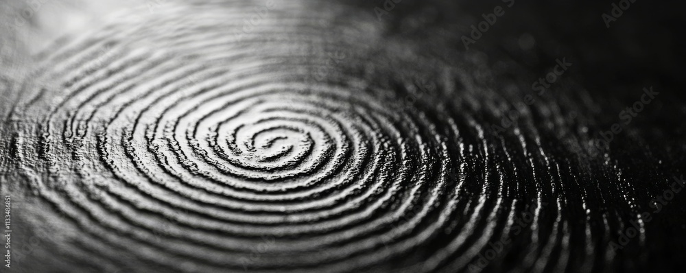Poster Fingerprint Authentication Button. Biometric Security Background