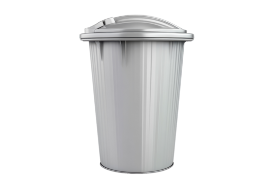Elegant Trash Can Featuring a Soft Close Mechanism to Minimize Noise and Accidental Slams with isolated on transparent background