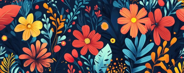 Fototapeta premium Boho Style Tropical Background Template