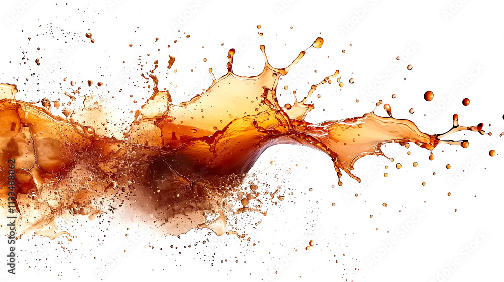 Poster vibrant splash of liquid creating an abstract art composition in motion