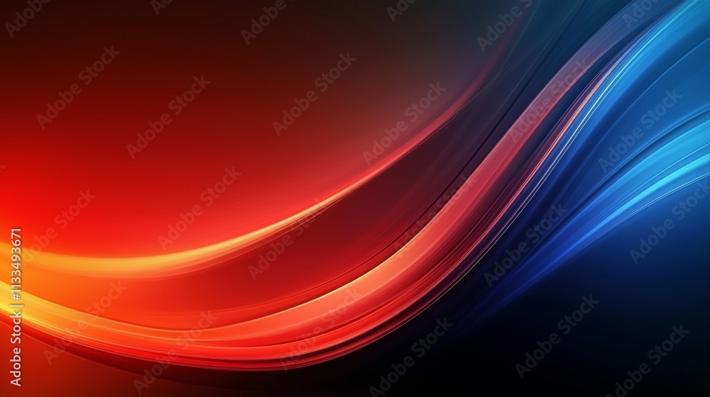 Poster smooth elegant curves creating a dynamic and vibrant abstract design with a harmonious blend of warm