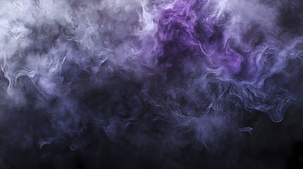 Obraz premium Abstract smoky texture with swirling, ethereal purple and gray wisps against a dark background, creating a mysterious and atmospheric effect. Wisp. Illustration
