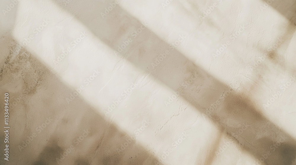 Poster neutral beige background featuring soft light and shadow, creating an abstract pattern perfect for s