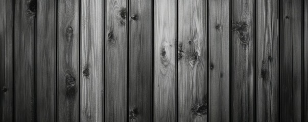 Fototapeta premium Grey Plank Wallpaper with copy-space. Premium, Vintage Wooden Texture Banner.