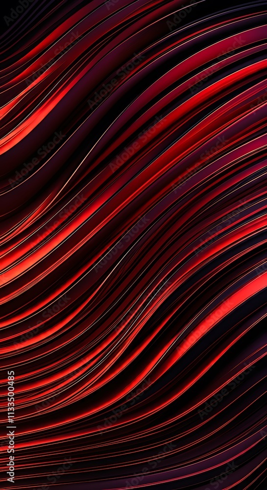 Poster abstract red dark lines curves geometric motion dynamic 3d background