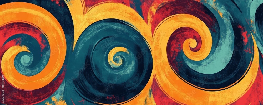 Poster Dynamic swirl abstract background pattern design.