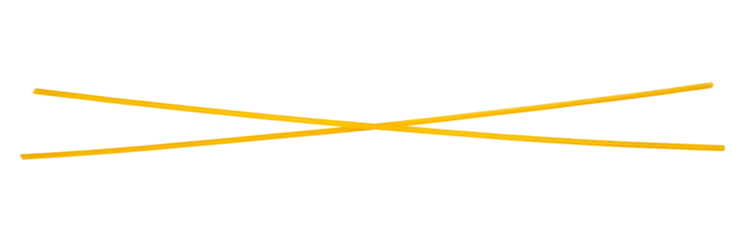 Integral spaghetti, yellow pasta isolated on white, clipping	