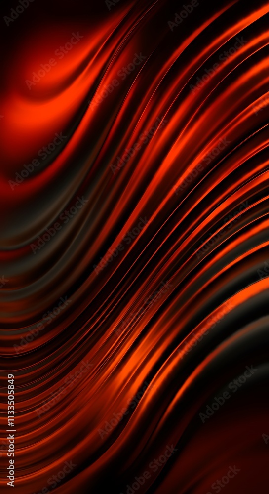 Poster elegant red black abstract background design. smooth curves create a rich textured wave pattern.