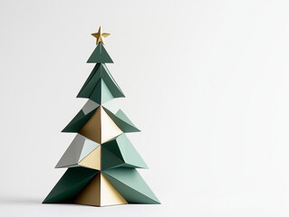 Obraz premium Minimalistic Geometric Christmas Tree