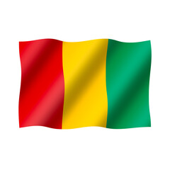 Obraz premium Guinea flag flies beautifully