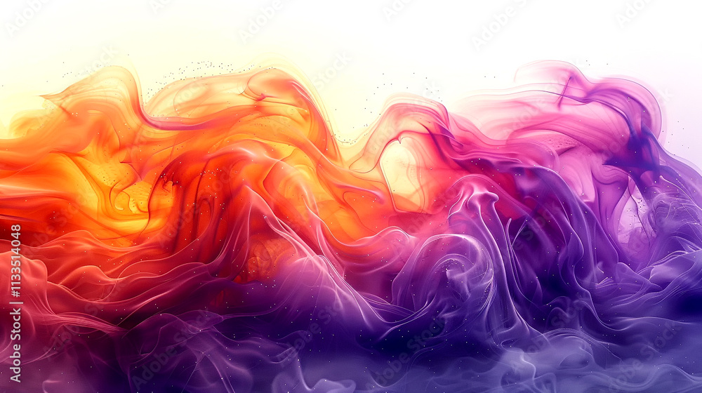 Poster artistic blend of vibrant colors flowing in a mesmerizing abstract display